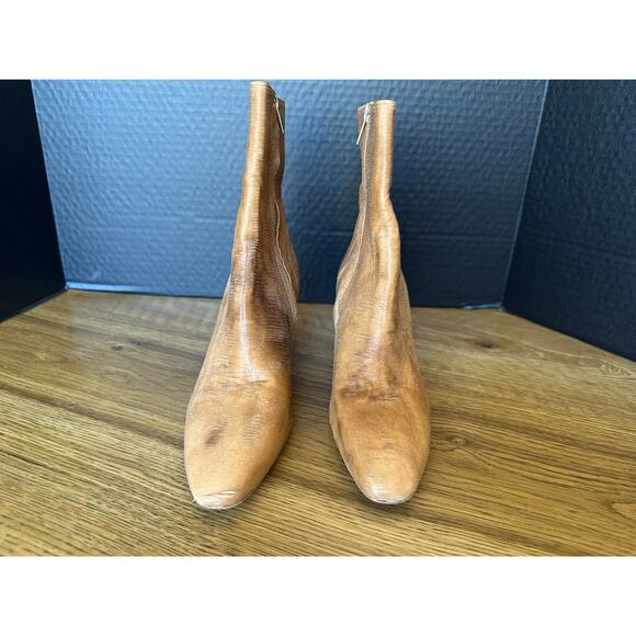 NWOB IRO Paris WM37ONASIS Leather Ankle Boot Camel/Brown Sz 39/US 8 - Picture 3 of 13